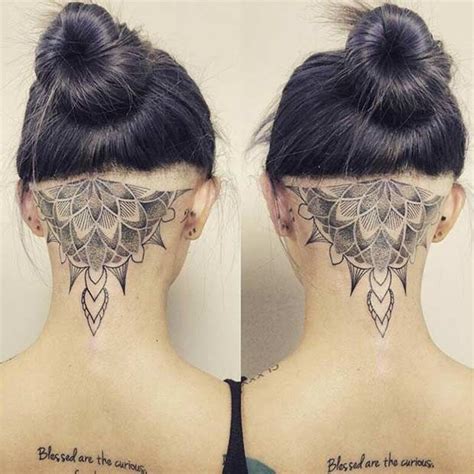 Mandala Back Of Neck Tattoos Women Viraltattoo