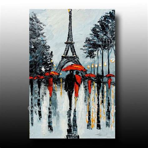 Online Shop Handmade Black And White Paris Picture Palette Knife Oil