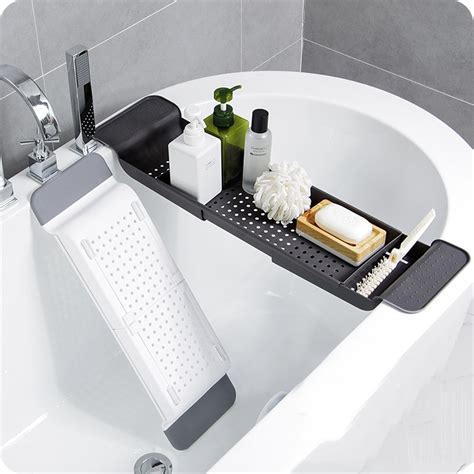 Bath Tub Bathtub Shelf Caddy Shower Expandable Rack Holder Tray Over