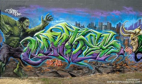 Cortesnyc Hulk Wall In Nj2012 Graffiti Murals Graffiti Art
