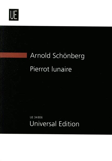Pierrot Lunaire Op 21 Von Arnold Schönberg Im Stretta Noten Shop Kaufen
