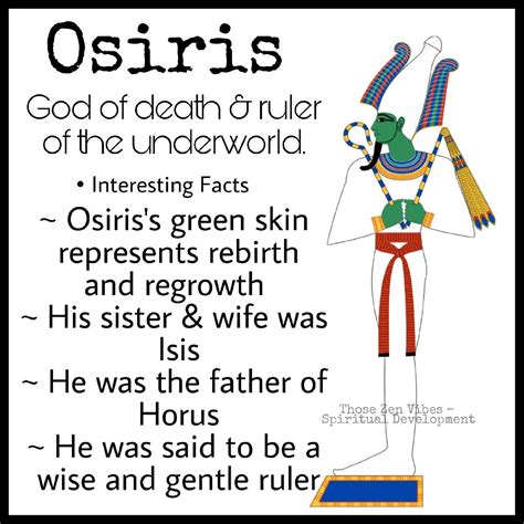 Ancient Egyptian Gods And Goddesses Osiris Facts Primary Facts
