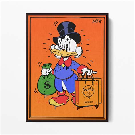 Scrooge Mcduck X Hermes Super High Quality Canvas Street Etsy