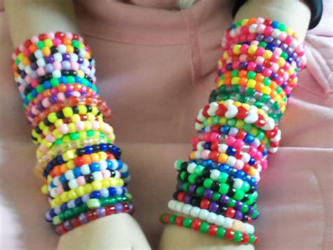 50 Kandi Rave Bracelets Colorful Cute