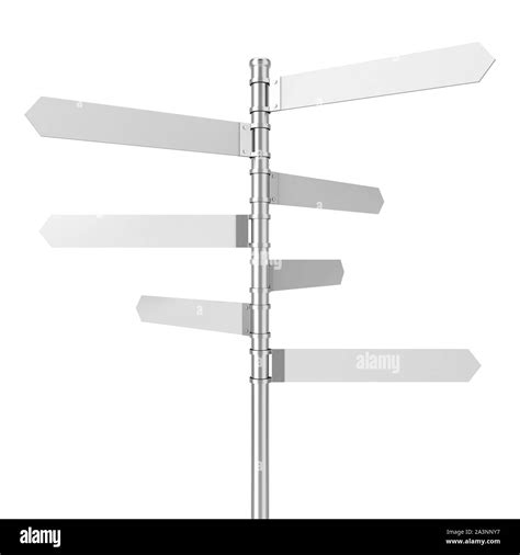 Directional Signpost 3d Illustration Isolated On White Background