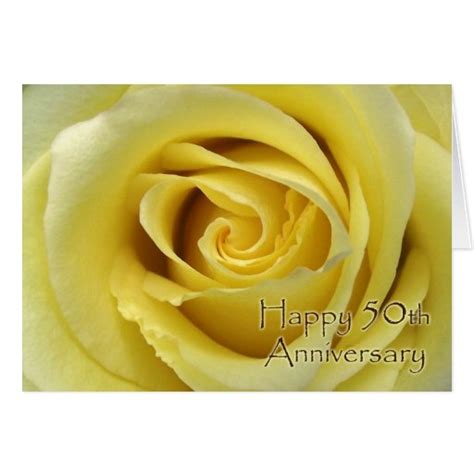 50th Wedding Anniversary Rose With Poem Card Zazzle