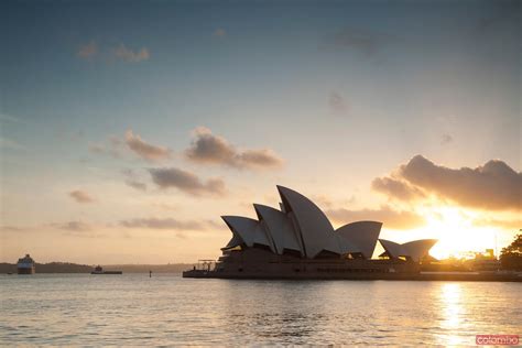 sydney nsw australia opera house at sunrise royalty free image
