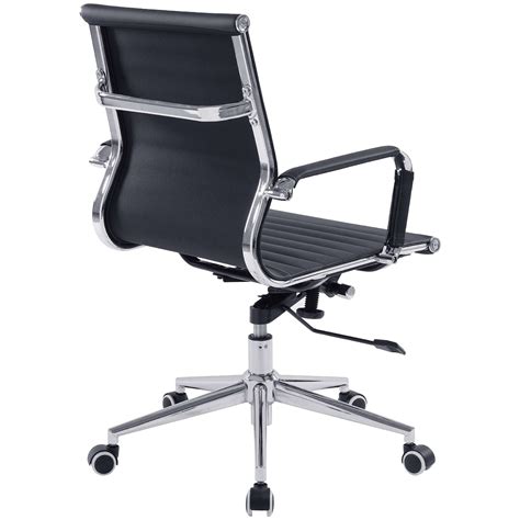 Aura Contemporary Medium Back Bonded Leather Executive Office Chairs