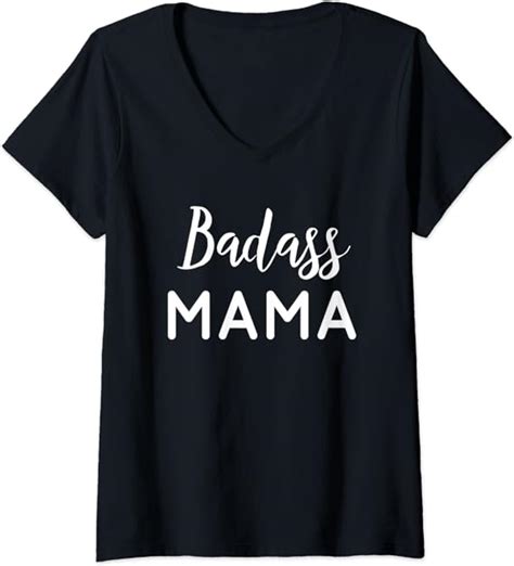 womens badass mama shirt mom life shirts wife mom boss blessed mama v neck t shirt