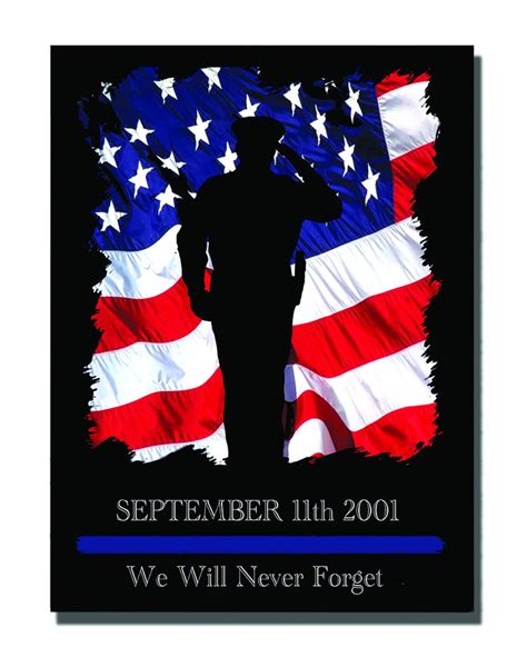 September 11 2001 Thin Blue Never Forget 911 First Responders Etsy