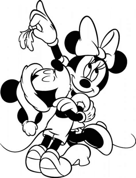 Minnie Mouse Christmas Pictures Coloring Home