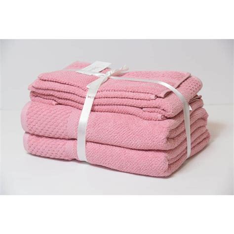 Espalma Diplomat 6 Piece Rose 100 Cotton Bath Towel Set 877766 The