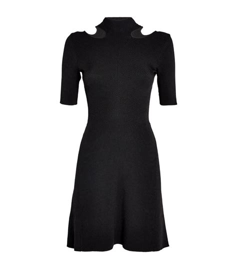Maje Black Knitted Cut Out Dress Harrods Uk
