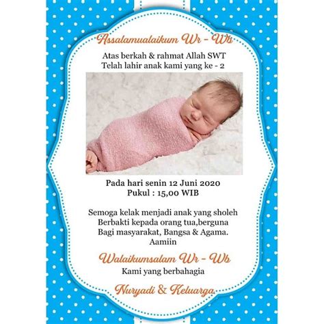 8 Contoh Undangan Aqiqah Bayi Yang Estetik Untuk Referensi Arenafakta