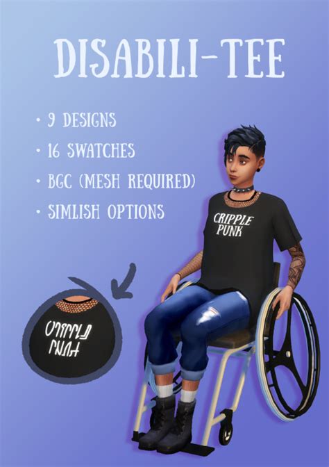 Disability Themed Cc Set All Items Are Unisex Teabaker Sims