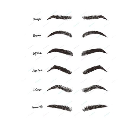Brow Shapes Style Chart — Drypdesigns