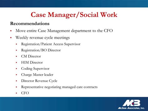 I knew back then that these holistic doctors were killed to silence their voices regarding the dangers of vaccines and the increasing rise of autism. PPT - Case Management and The Revenue Cycle PowerPoint ...