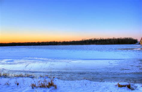 Across The Icy River Image Free Stock Photo Public Domain Photo