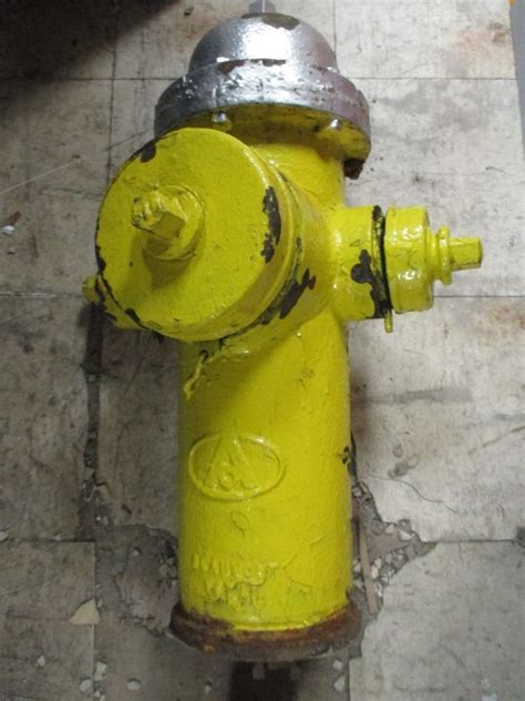 What's next for yellow fire hydrant. Vintage Large Heavy Yellow Silver Painted American Darling ...