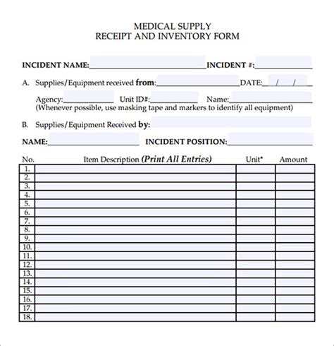 Printable Hospital Bill Receipt