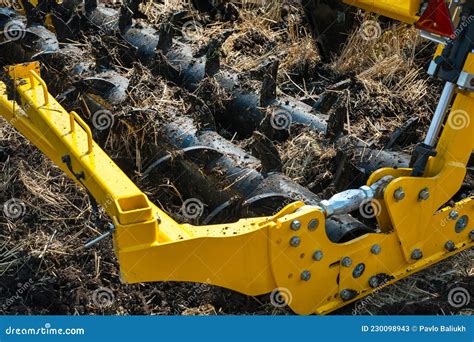 Cultivator At Work Close Up Of Fragment Of Deep Ripper Stock Image