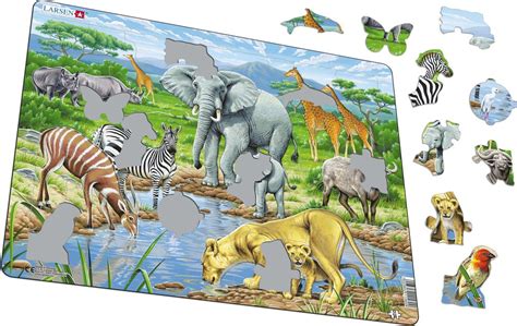 Fh9 African Savannah Animals Puzzles Larsen Puzzles