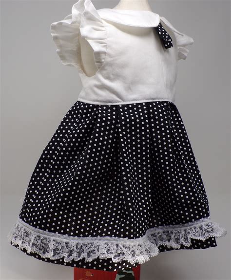 Black And White Polka Dot Dress For Infanttoddler