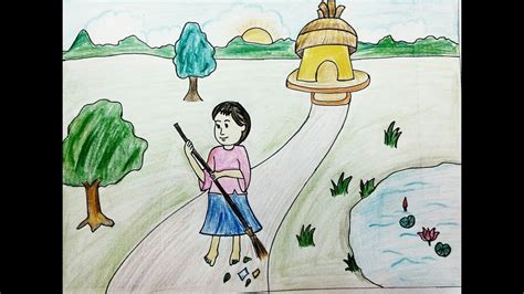 how to draw swachchh bharat abhiyan poster clean india poster youtube