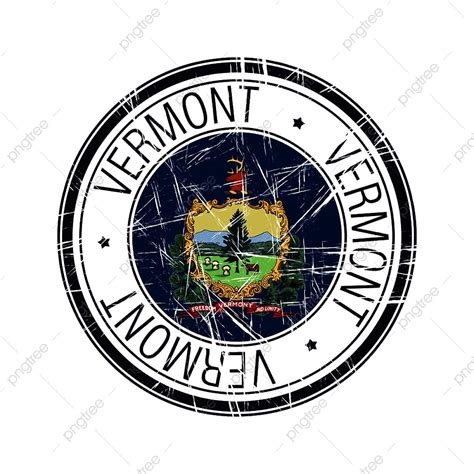 Great State Of Vermont Postal Rubber Stamp Great Style Background
