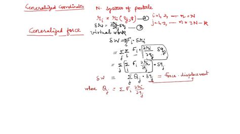 L 14 Mechanics Generalized Force And Generalized Potential Youtube