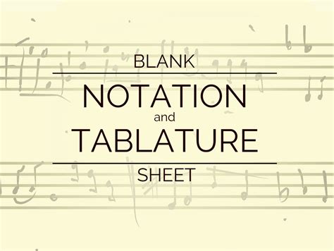 Printable guitar sheets print your own blank tab, standard notation, chord diagrams and fretboards. Blank Notation and Tablature Sheet | Guitar Lesson World
