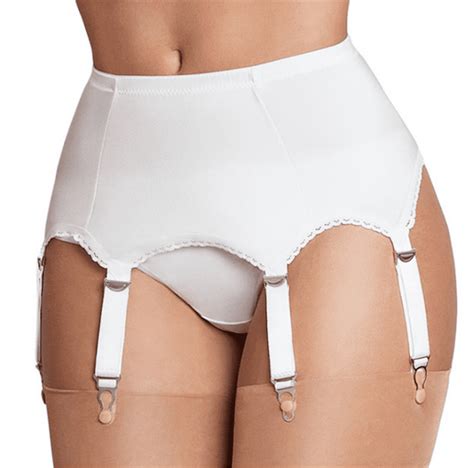 Women Sexy Garter Belt 6 Straps Metal Clip Suspender Belt For Thigh