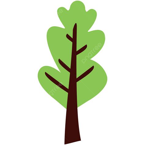 Green Leaf Cartoon Tree Vector Green Leaf Tree Png And Vector With