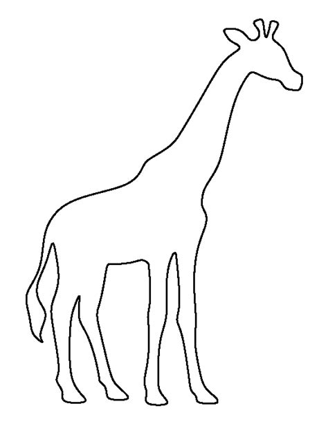 Printable Giraffe Template Giraffe Pattern Animal Outline Animal