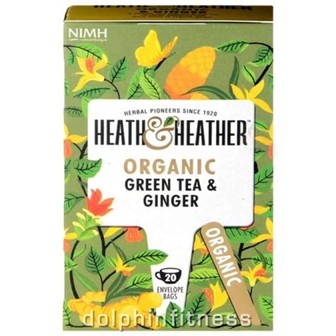 Heath And Heather Organic Green Tea And Ginger 1 X 20 Teabags