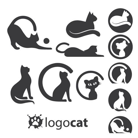 cat logo set - newarta | Cat logo design, Cat logo, Logo set