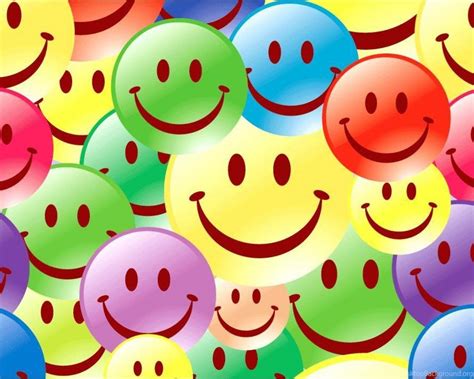 Colourful Smileys Wallpaper Desktop Background