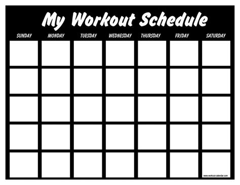 Print A Workout Calendar Workout Calendar Workout Schedule P90x