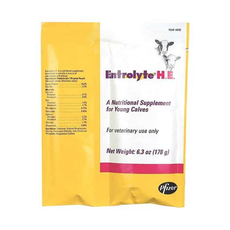 Zoetis Entrolyte He Soluble Powder 178 Gm High Plains Cattle Supply