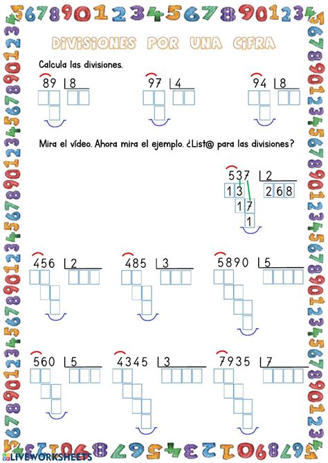 Ficha De Divisiones Sencillas 212