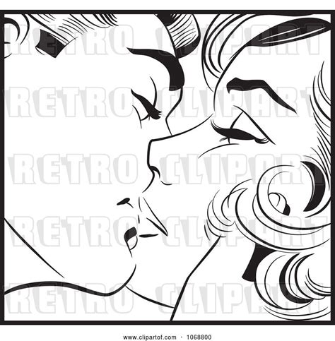 Vector Clip Art Of Retro Pop Art Couple Kissing In 5 By Brushingup 34461