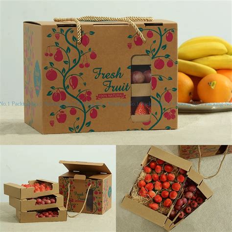 3pcs 27cm205cm185cm Luxury Kraft Paper Fruit Strawberry Orange