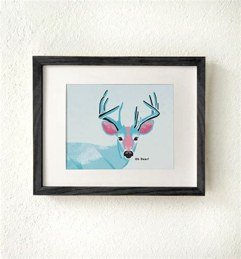 Deer Art Deer Art Print Deer Wall Art Deer Print Deer Etsy