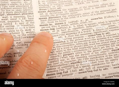 Finger Pointing Word In Dictionary Hi Res Stock Photography And Images