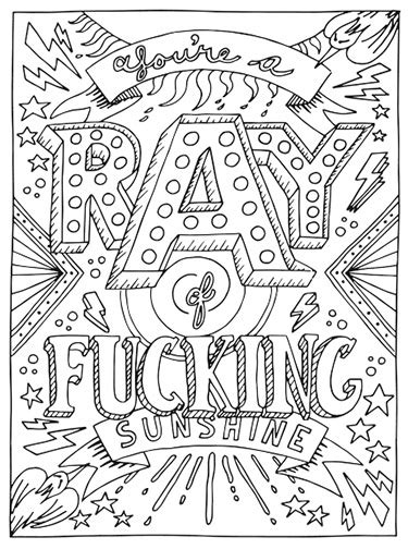 35 Coloring Pages For Adults Swear Words