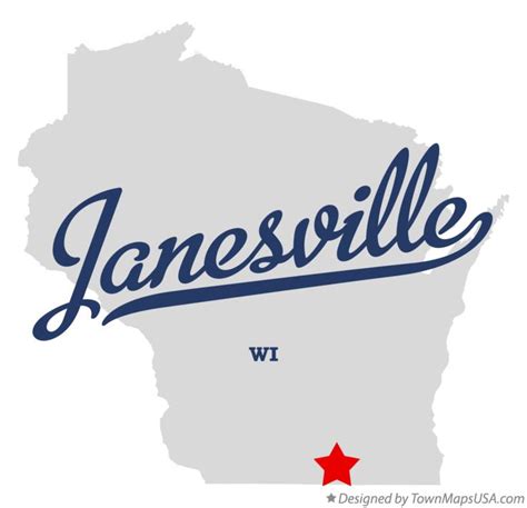 Map Of Janesville Wi Wisconsin