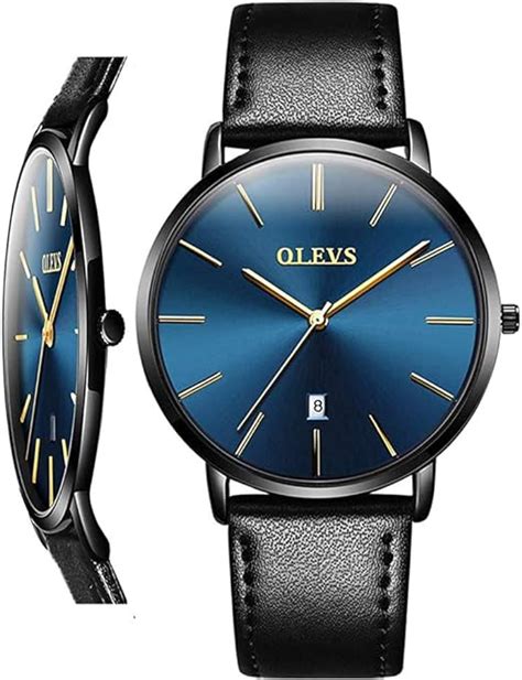 Olevs Mens Wrist Watches Ultra Thin 65mm Minimalist Business Dress