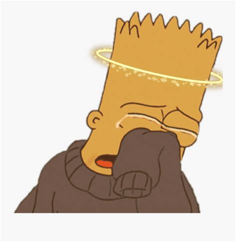 Sad Depression Use Sticker Simpsons Bart Cry Sad