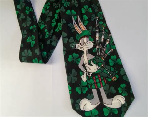 Irish Bugs Bunny Looney Tunes Mens Neckties St Patricks Day With