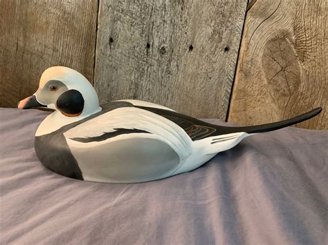 Hand Carved Long Tailed Duck Decoy A K A Old Squaw Etsy Uk